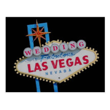 WEDDING in fabelhafter Las Vegas-Postkarte