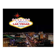 WEDDING in fabelhafter Las Vegas-Postkarte