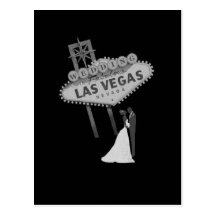 WEDDING in fabelhafter Las Vegas-Postkarte