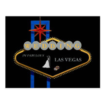WEDDING IN FABELHAFTER LAS VEGAS-POSTKARTE B&G