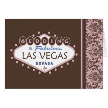 WEDDING in Karte Las Vegass Paisley