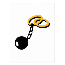 Wedding Rings bonds shackle postkarten