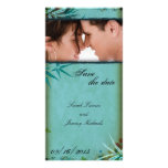 Wedding Save the Date Foto-Karten-Wispy Bambusblat Bildkarten