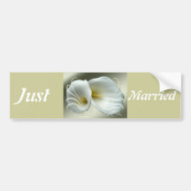 Wedding Save the Date mit weiße Lilien-Entwurf Autoaufkleber