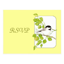 Wedding UAWG, Vogel, Naturchickadee-Postkarte