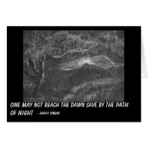 Weg der Nacht Grußkarte