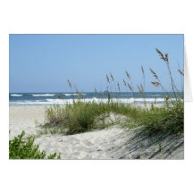 Weg zur Meer-Ocracoke Insel Grußkarte