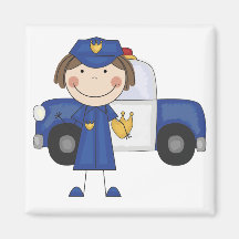 Weibliche Polizeibeamte-T-Shirts und Geschenke Kühlschrankmagnet