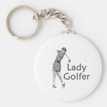 Weiblicher Golfspieler Schlüsselanhänger