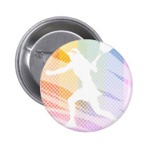 Weiblicher Tennisspieler-Hintern an Buttons