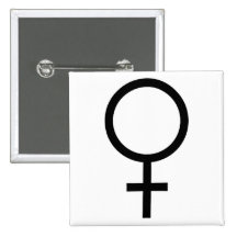 Weibliches Geschlechts-Symbol Buttons