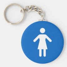 Weibliches Symbol, klassisches blaues und weißes k Schlüsselanhänger
