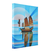 Weiche Himmel und Cerulean Meere Gespannte Galeriedrucke