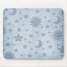 Weiches Denim Sun, Mond, spielt die Hauptrolle Mousepads