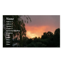 Weide-Sonnenuntergang Visitenkartenvorlagen