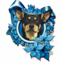 Weihnachten - blaue Schneeflocke - australischer K Photo Skulpturen
