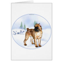 Weihnachten Brüssels Griffon Karte