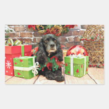 Weihnachten - Cocker spaniel - Lilie Aufkleber