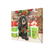 Weihnachten - Cocker spaniel - Lilie Gespannte Galerie Drucke