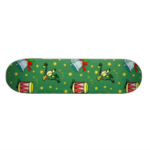Weihnachten - französische Hörner u. magentarote T Skateboarddeck