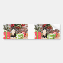 Weihnachten - Katze - Perser - George Auto Sticker
