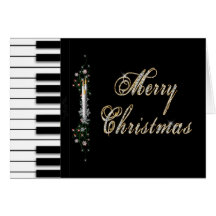 Weihnachten - Klavier - Musical Grußkarte