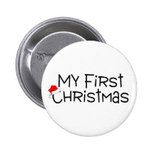 Weihnachten mein erstes Weihnachten (Weihnachtsman Anstecknadelbutton