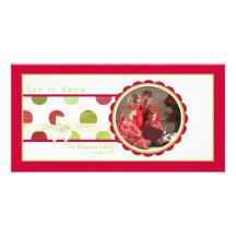 Weihnachten punktiert Foto-Karten Bildkarte
