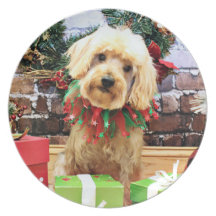 Weihnachten - ShihPoo - Twix Flache Teller