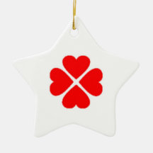 weihnachten Stern Glücksbringer Kleeblatt herz Weihnachtsbaum Ornament