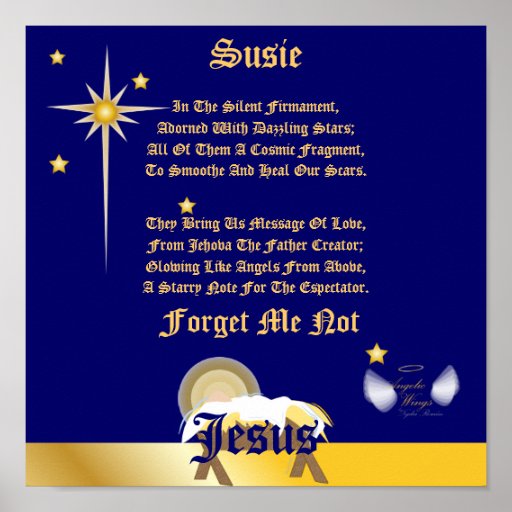 Weihnachten vergessen mich nicht Gedicht-Besonders Poster | Zazzle