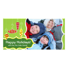 Weihnachten verziert Feiertags-Foto-Karte Photogrußkarten