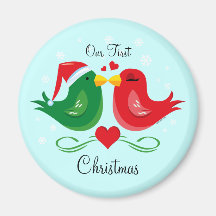WeihnachtenLovbirds 1. Weihnachtsmagnet Magnete