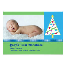 Weihnachtsbaby-Foto-Karte Individuelle Ankündigungen