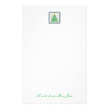 Weihnachtsbaum - Briefpapier Druckpapier