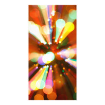 Weihnachtsbaum mit Lichtstrahlen Fotogrußkarten