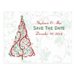Weihnachtsbaum-Save the Date Postkarte