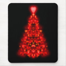 Weihnachtsbaumherzen Mousepads