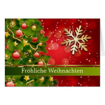 Weihnachtsbaumschneeflocken deutsch karten