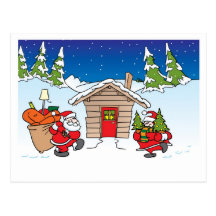 Weihnachtsbewegliche Karte Postkarte