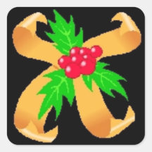 Weihnachtsbogen-Umschlagaufkleber