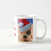Weihnachtsboxer-Welpen-Becher Teehaferl