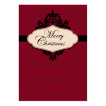 Weihnachtsbrokat-roter Geschenk-Umbau 2 Visitenkarten Vorlage