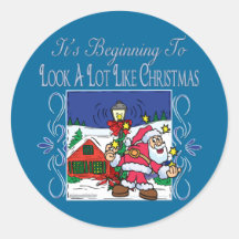 Weihnachtscarol-Reihe Runder Sticker