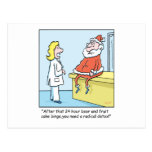 WeihnachtsCartoon-Sankt Detox Postkarte