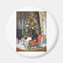 WeihnachtsDackel-Art Kühlschrankmagnete