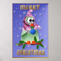 Weihnachtsdekorations-Vogel-Plakat