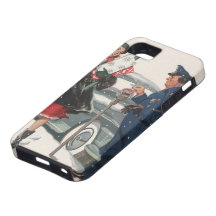 Weihnachtseinkaufen; Polizist, der das Meter fütte Schutzhülle Fürs iPhone 5