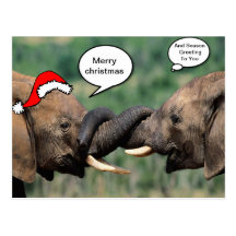 Weihnachtselefant Postkarte