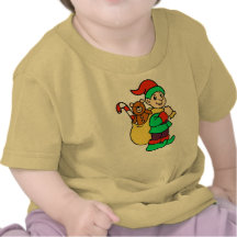 Weihnachtself mit Tasche der Spielwaren Shirts